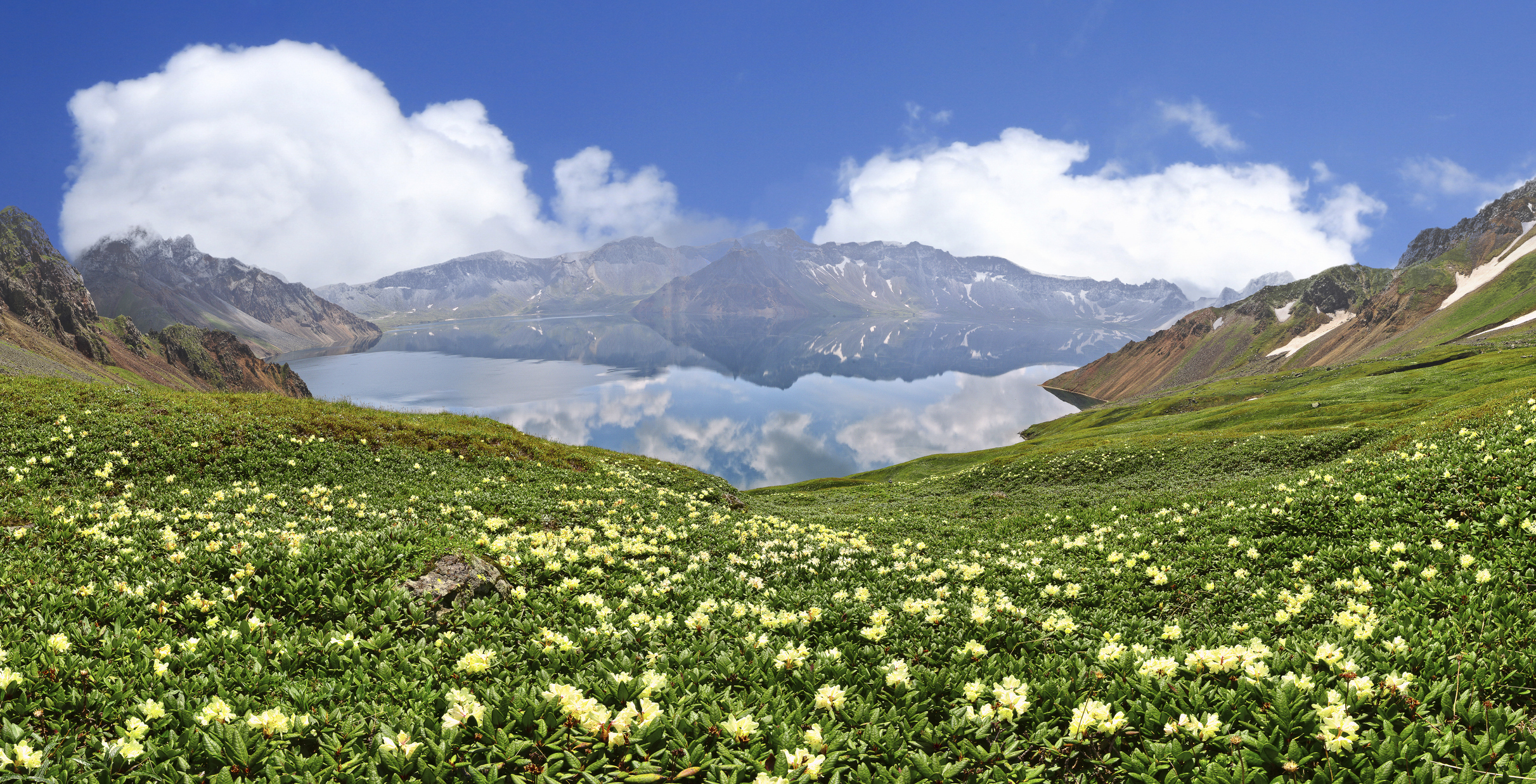 Heaven Lake caldera in Mt. Paektu.