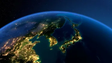 satellite image of East Asia