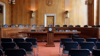 Photo of Congressional hearing room.