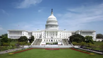 The west side of the US Capitol Building.